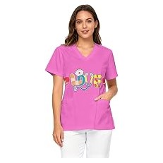 Scrub Tops for Women โ V-Neck Nurse Workwear Scrub Tops for Women โ V-Neck Nurse Workwear